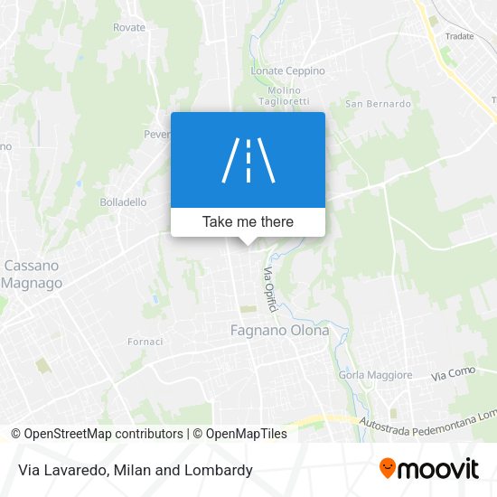 Via Lavaredo map
