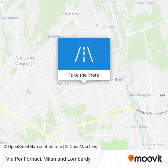 Via Per Fornaci map