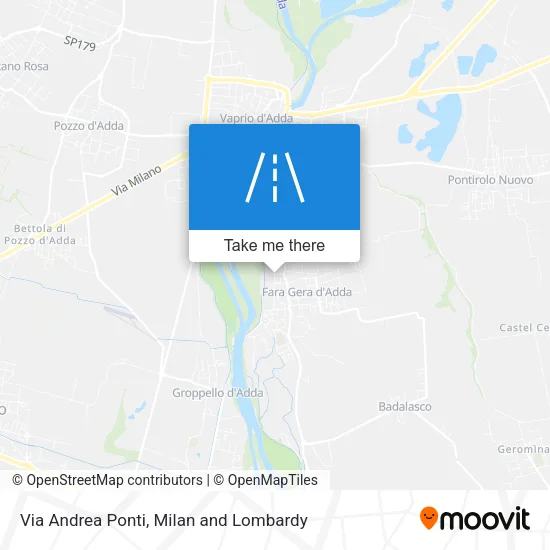 Via Andrea Ponti map