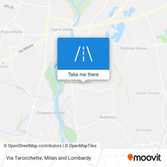 Via Tarocchette map