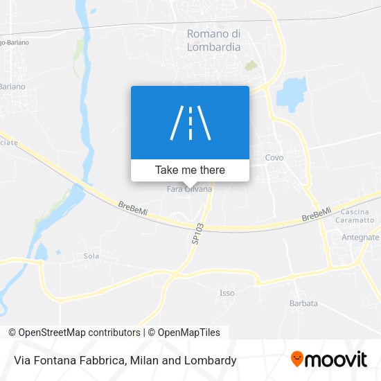 Via Fontana Fabbrica map