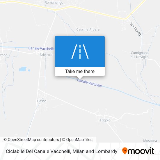 Ciclabile Del Canale Vacchelli map