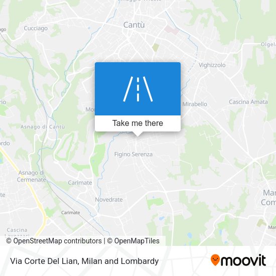 Via Corte Del Lian map