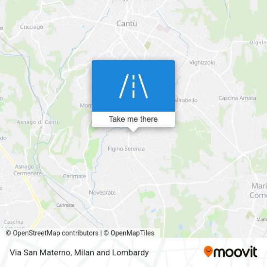 Via San Materno map