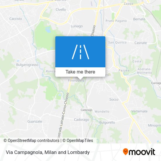 Via Campagnola map