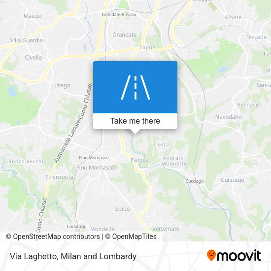 Via Laghetto map