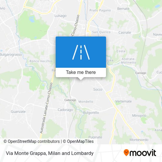 Via Monte Grappa map