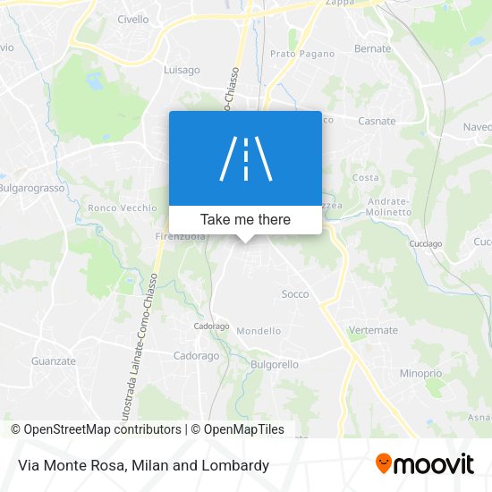 Via Monte Rosa map