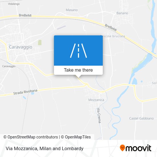 Via Mozzanica map