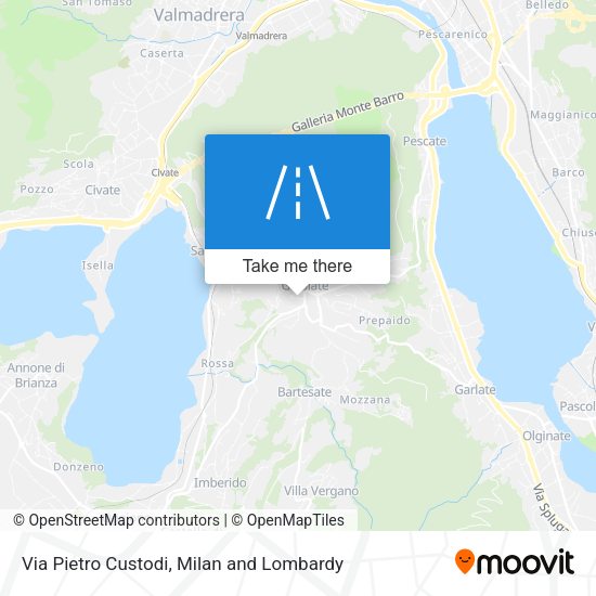 Via Pietro Custodi map