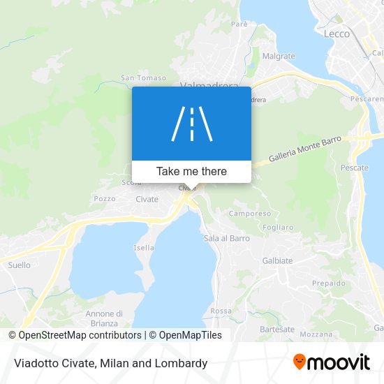 Viadotto Civate map