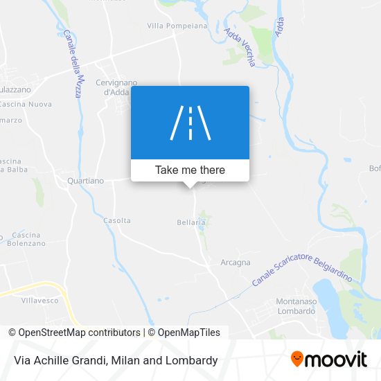 Via Achille Grandi map