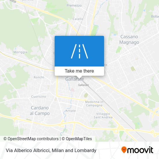 Via Alberico Albricci map