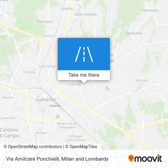 Via Amilcare Ponchielli map
