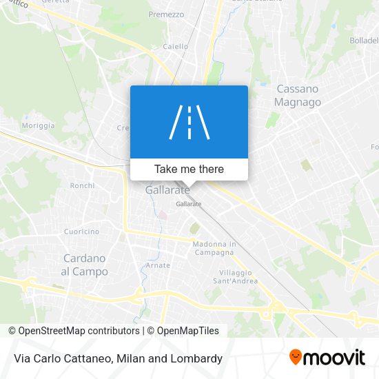 Via Carlo Cattaneo map