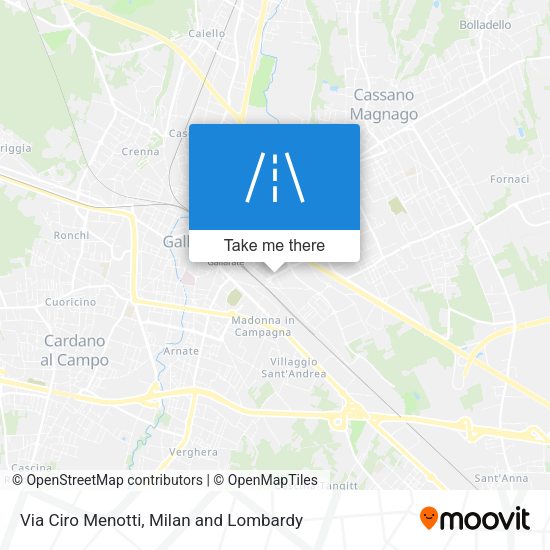 Via Ciro Menotti map