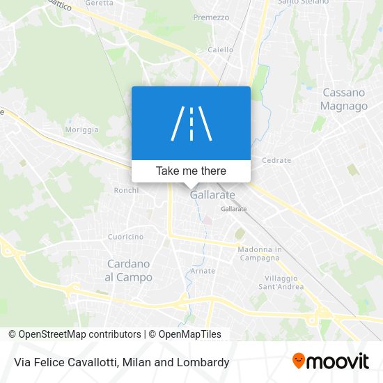 Via Felice Cavallotti map