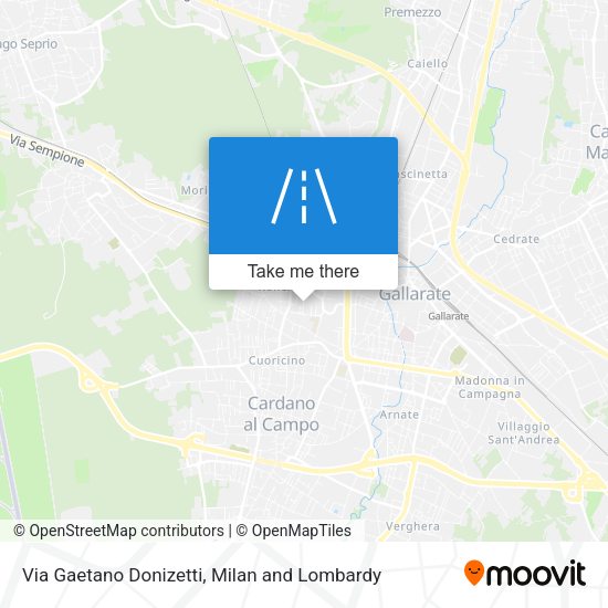 Via Gaetano Donizetti map