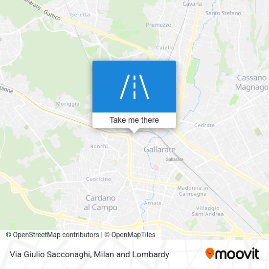 Via Giulio Sacconaghi map