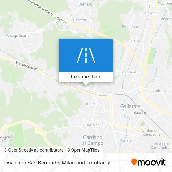 Via Gran San Bernardo map