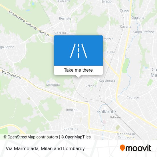 Via Marmolada map