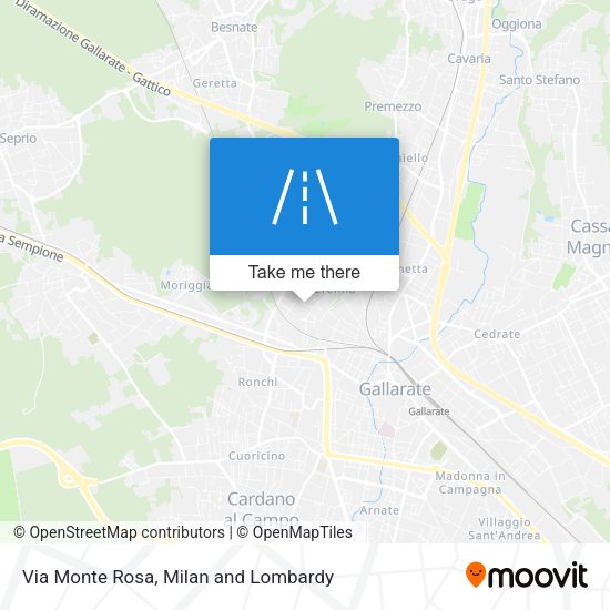 Via Monte Rosa map
