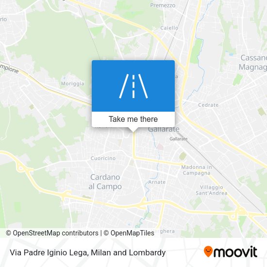 Via Padre Iginio Lega map