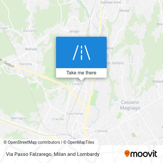 Via Passo Falzarego map