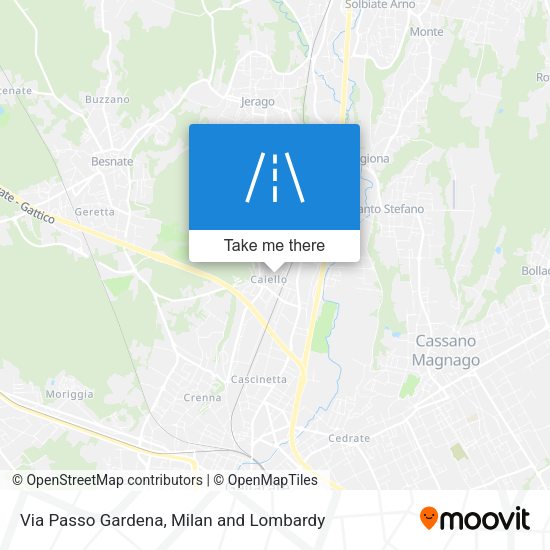 Via Passo Gardena map