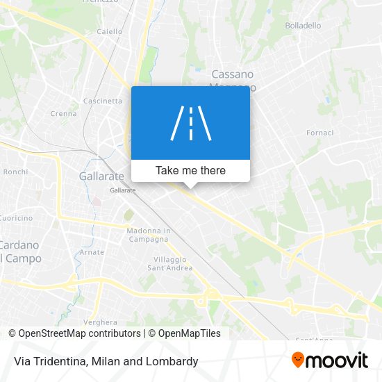 Via Tridentina map