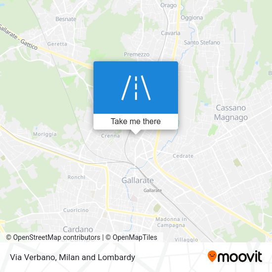 Via Verbano map