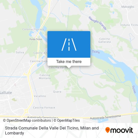 Strada Comunale Della Valle Del Ticino map