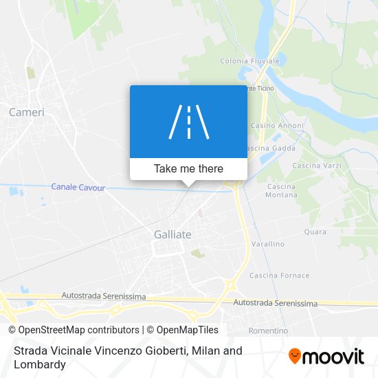 Strada Vicinale Vincenzo Gioberti map