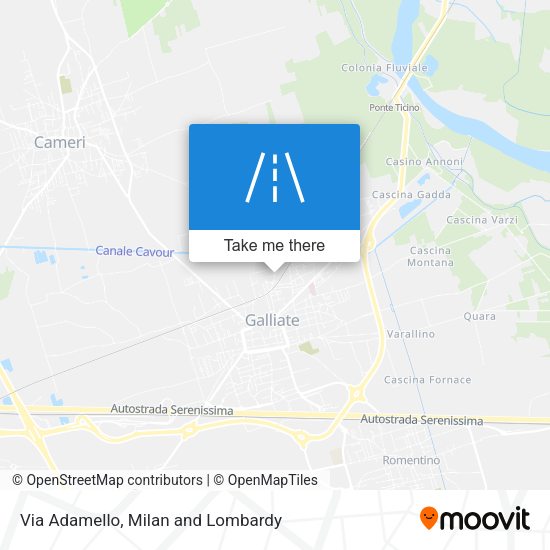 Via Adamello map