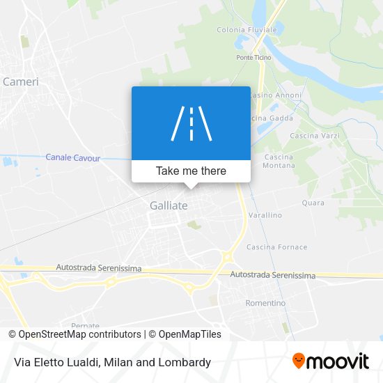 Via Eletto Lualdi map