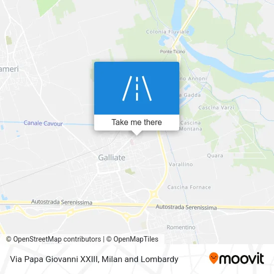 Via Papa Giovanni XXIII map