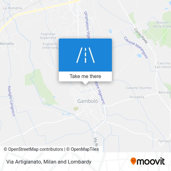 Via Artigianato map