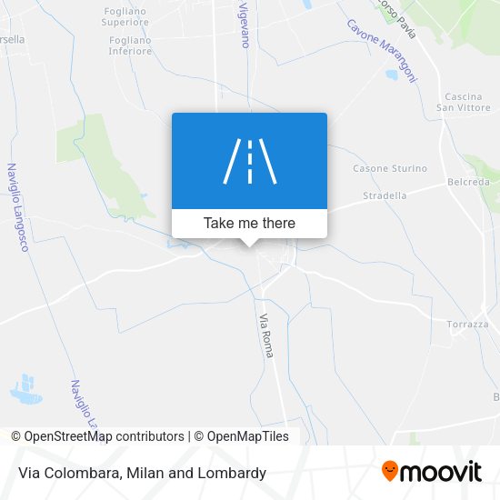Via Colombara map
