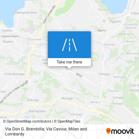 Via Don G. Brambilla; Via Cavour map