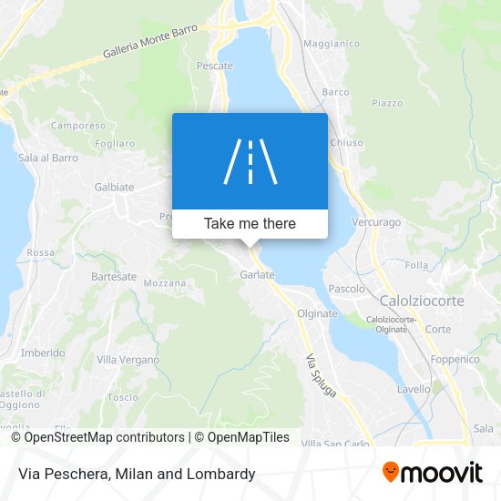 Via Peschera map