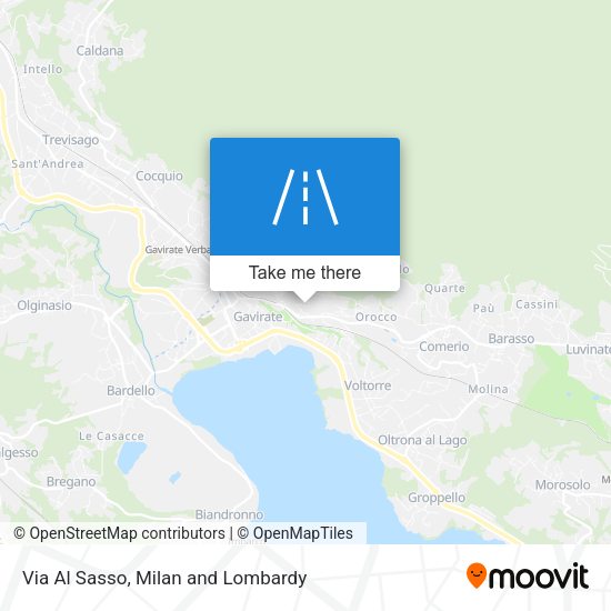 Via Al Sasso map