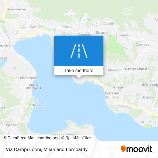 Via Campi Leoni map
