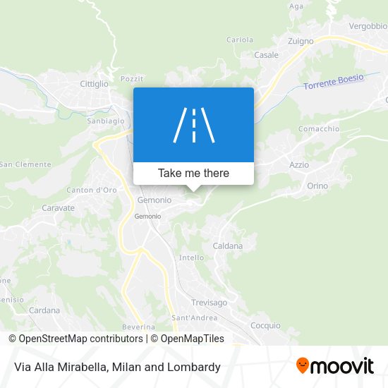 Via Alla Mirabella map