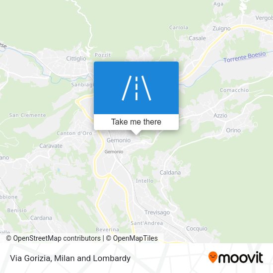 Via Gorizia map