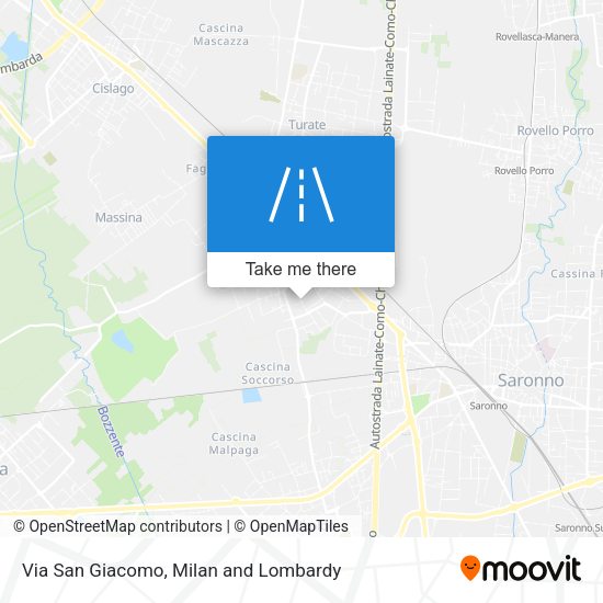 Via San Giacomo map