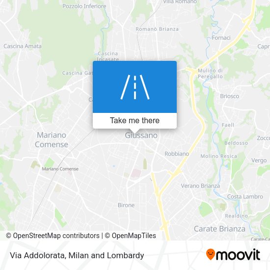 Via Addolorata map