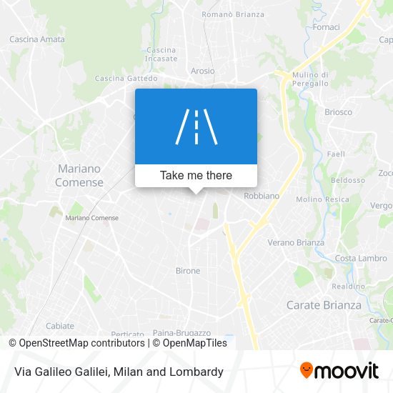 Via Galileo Galilei map