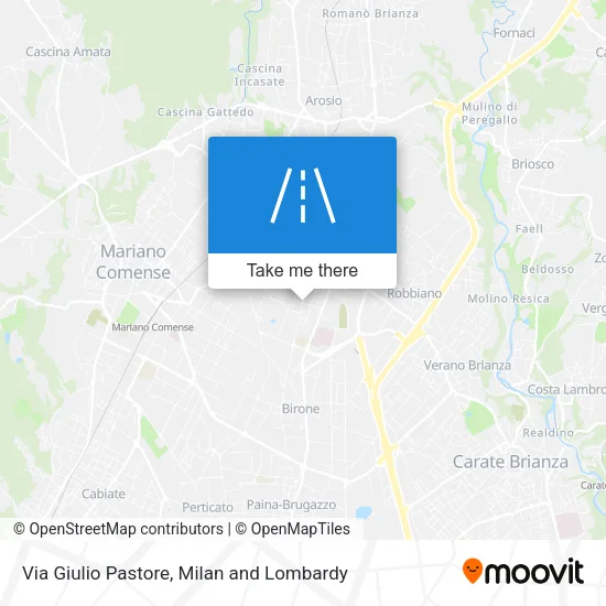 Via Giulio Pastore map