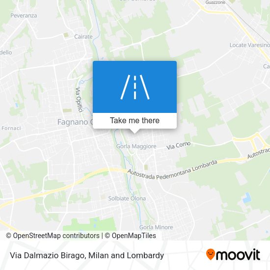 Via Dalmazio Birago map