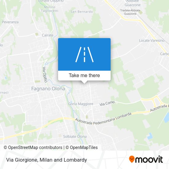 Via Giorgione map